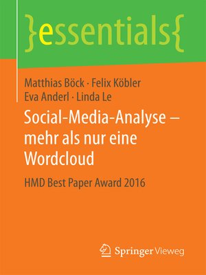 cover image of Social-Media-Analyse – mehr als nur eine Wordcloud
